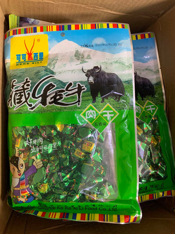 五香味的可可西里牦牛肉干英国