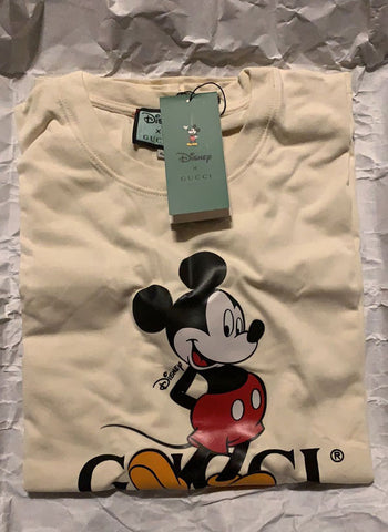 亮亮妈转运的白色Gucci古驰米老鼠米奇印花T恤的手机实拍照片