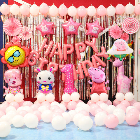 不同种类的生日气球异形气球的照片