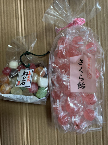 亮亮妈代购转运的日本进口的都の石水果硬糖和樱花琥珀糖果的照片
