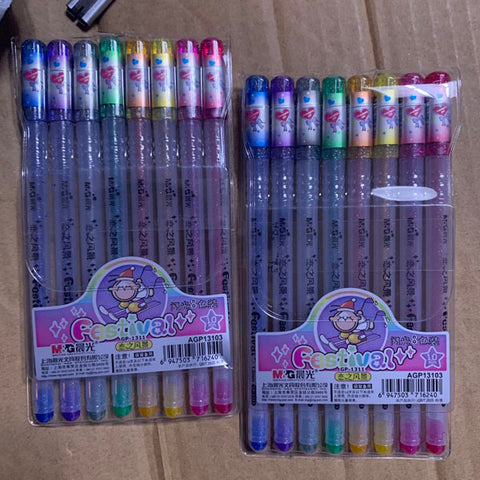 晨光文具的闪光啫喱笔英国