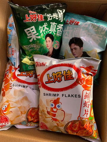 上好佳田园薯片英国虾片伦敦