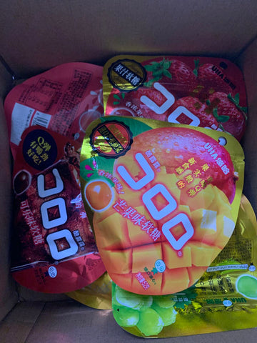 UHA悠哈果汁软糖英国酷露露爆浆水果味糖果伦敦