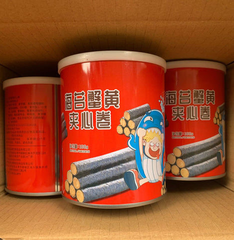 亮亮妈转运到英国的腾湖岛海苔蟹黄味夹心蛋卷的照片