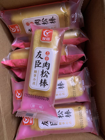 亮亮妈转运到英国的红色包装友臣肉松棒饼干