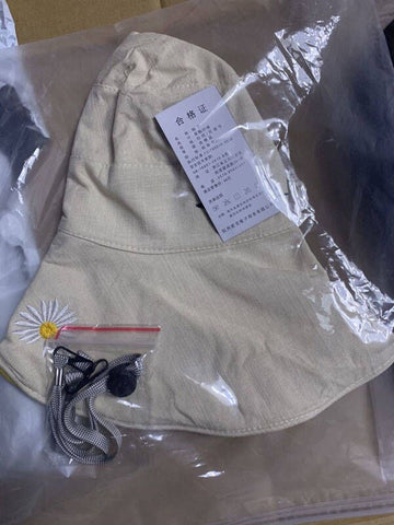 亮亮妈转运到英国的米白色渔夫帽