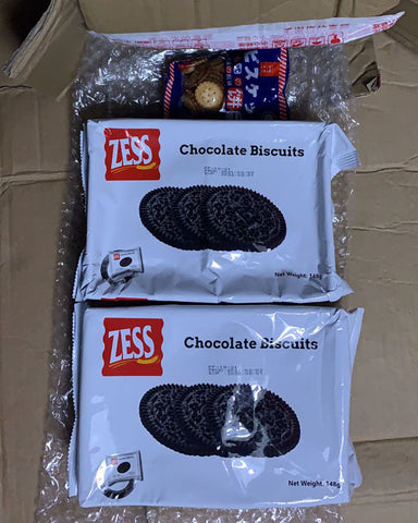 马来西亚进口zess杰思牌巧克力味无夹心饼干英国