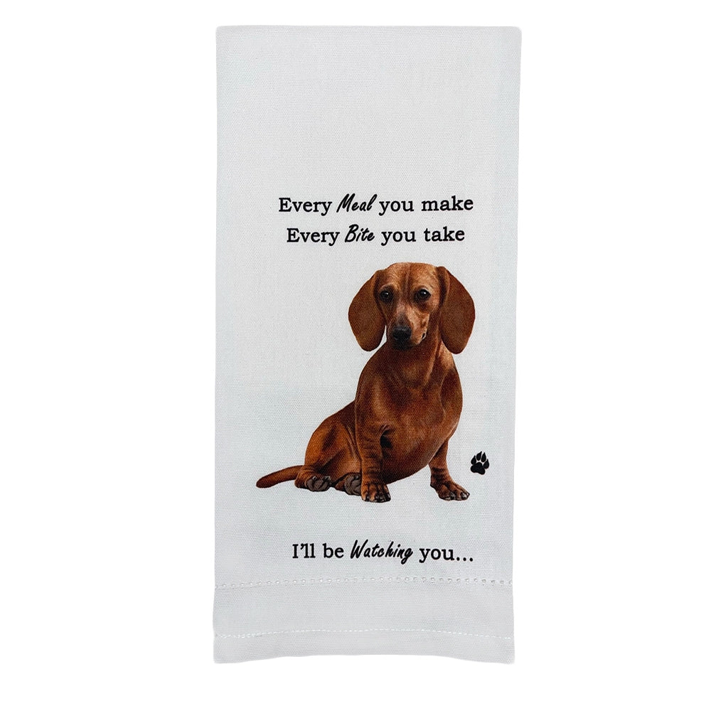 Dachshund Red Kitchen Towel