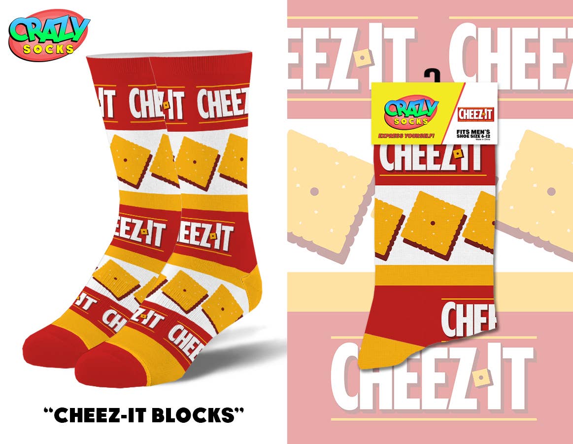 Cheez It Blocks - Mens Crew Folded