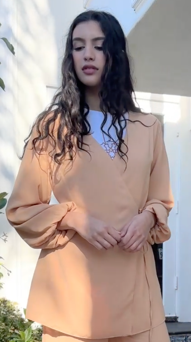  Ula Light Long Comfy Wrap Shirt Jacket - Caramel - Final Sale 