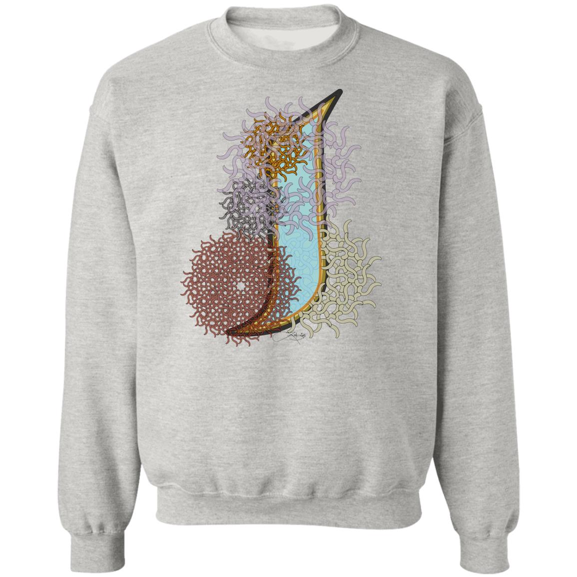  Pullover Sweatshirt with Arabic Initial - 'Alif' (ا) 