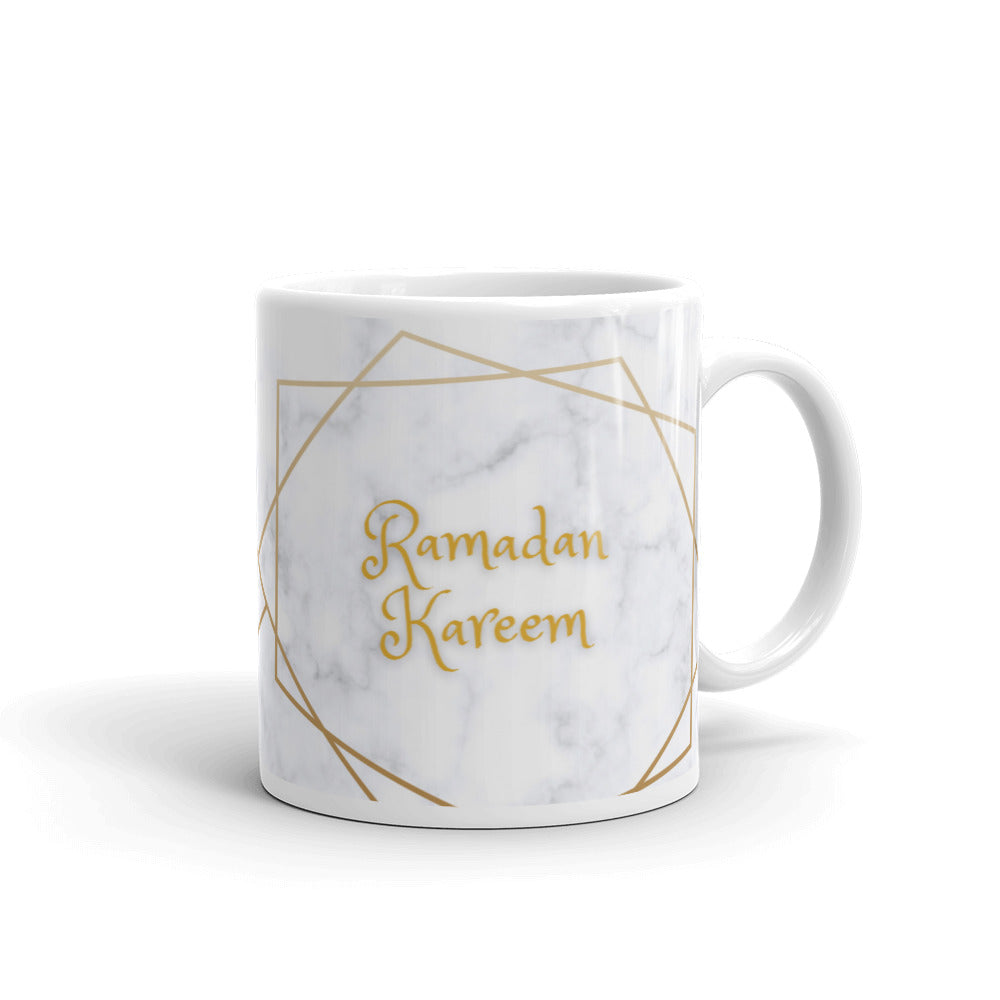  Ramadan Kareem Mug - Marble & Gold Print 