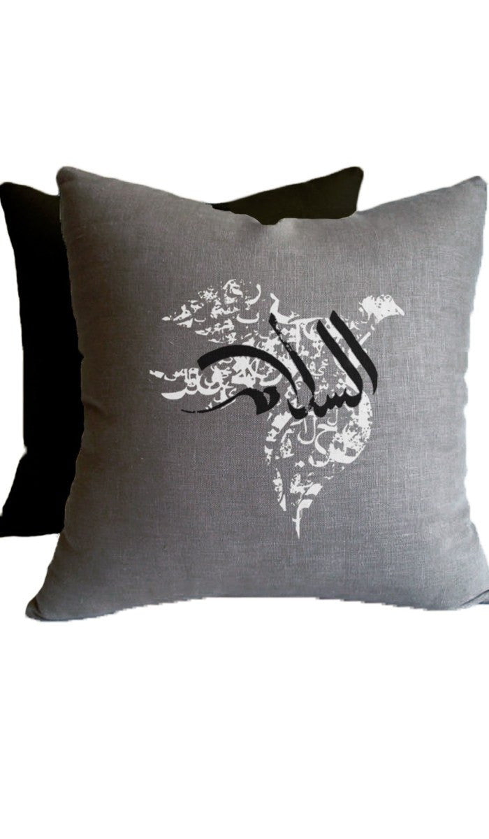  Salam Decorative Pillow case 16 in. Square - Silver Gray 