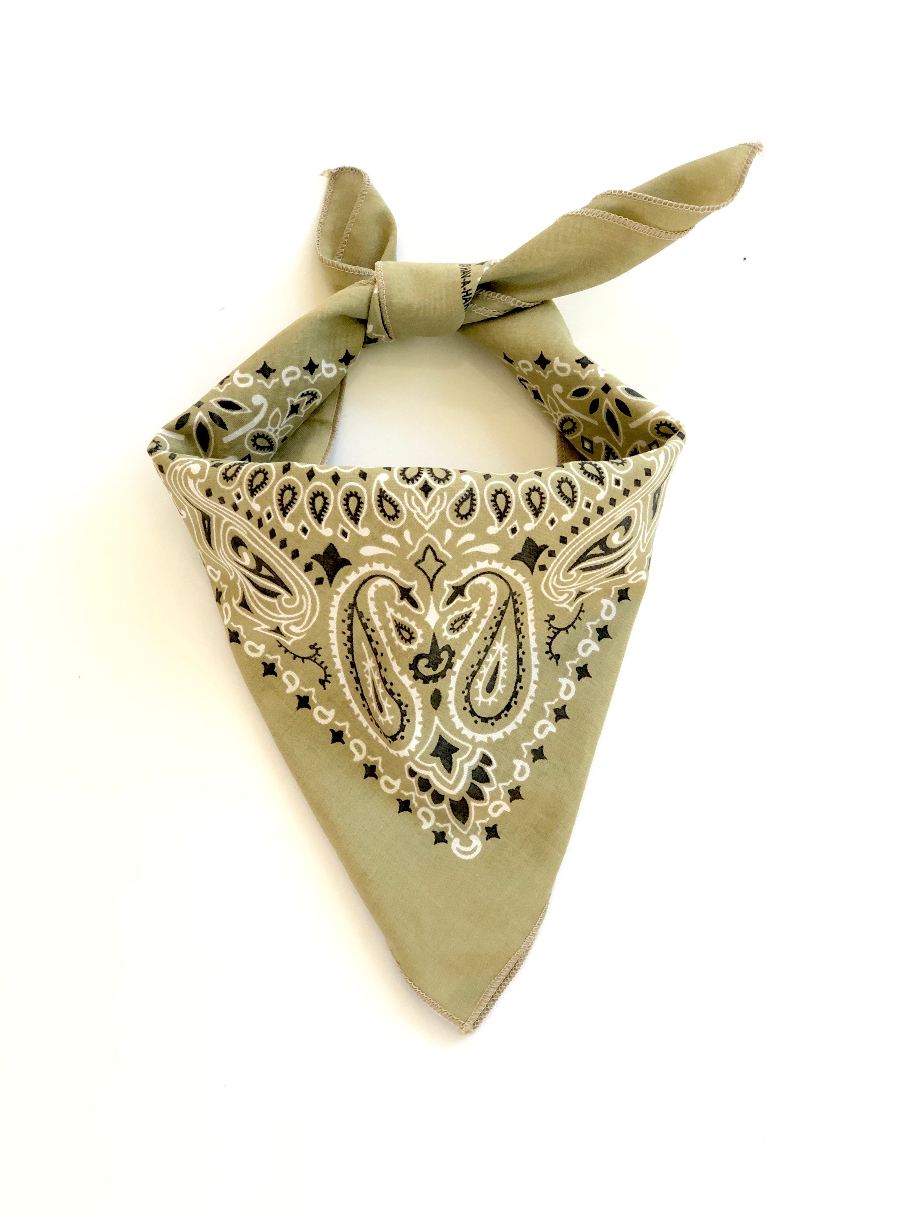 VINTAGE: Cotton Bandana - Tan