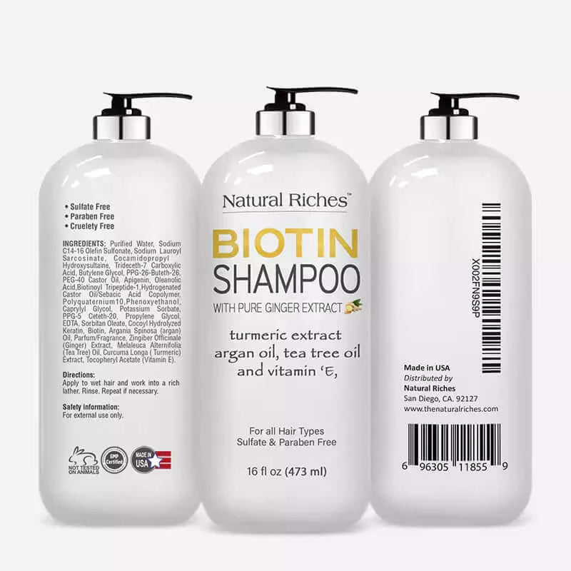 Biotin shampoo and conditioner set