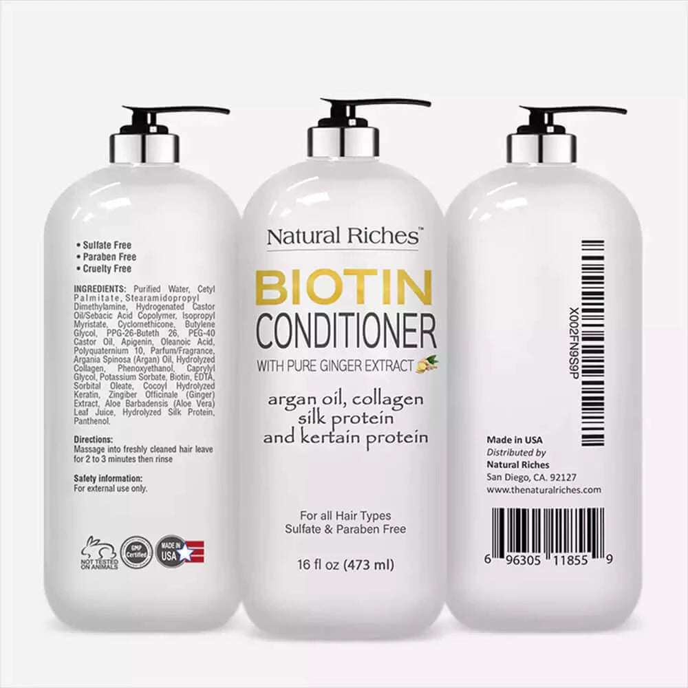 Biotin shampoo and conditioner set