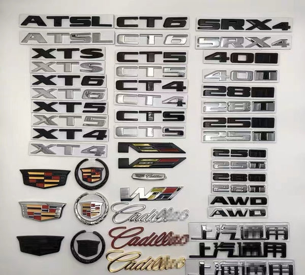 Cadillac emblem letters