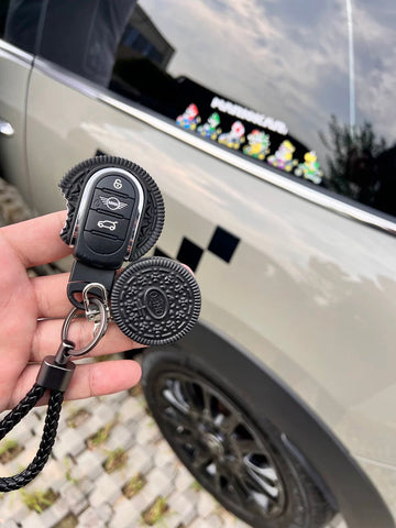Mini Cooper Bitten Oreo Cookie Key Fob Cover Case Protector