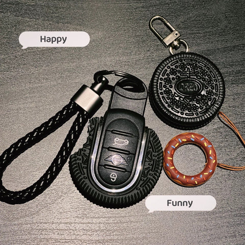Mini Cooper Bitten Oreo Cookie Key Fob Cover Case Protector