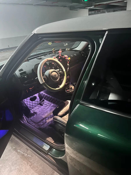 Original Designed Leather Steering Wheel Cover for Mini Cooper Countryman Clubman - Unique and Personalized