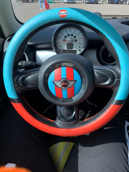 Original Designed Leather Steering Wheel Cover for Mini Cooper Countryman Clubman - Unique and Personalized