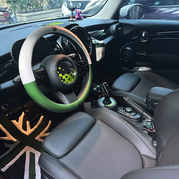 Original Designed Leather Steering Wheel Cover for Mini Cooper Countryman Clubman - Unique and Personalized