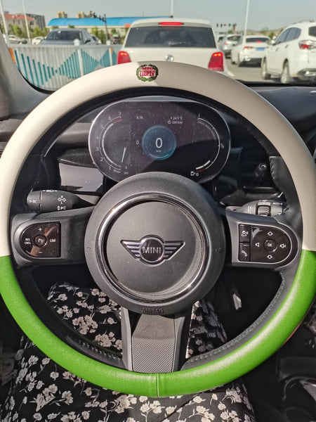 Original Designed Leather Steering Wheel Cover for Mini Cooper Countryman Clubman - Unique and Personalized
