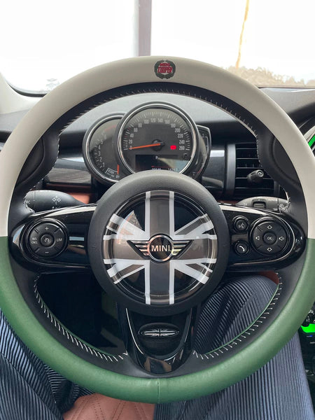 Original Designed Leather Steering Wheel Cover for Mini Cooper Countryman Clubman - Unique and Personalized