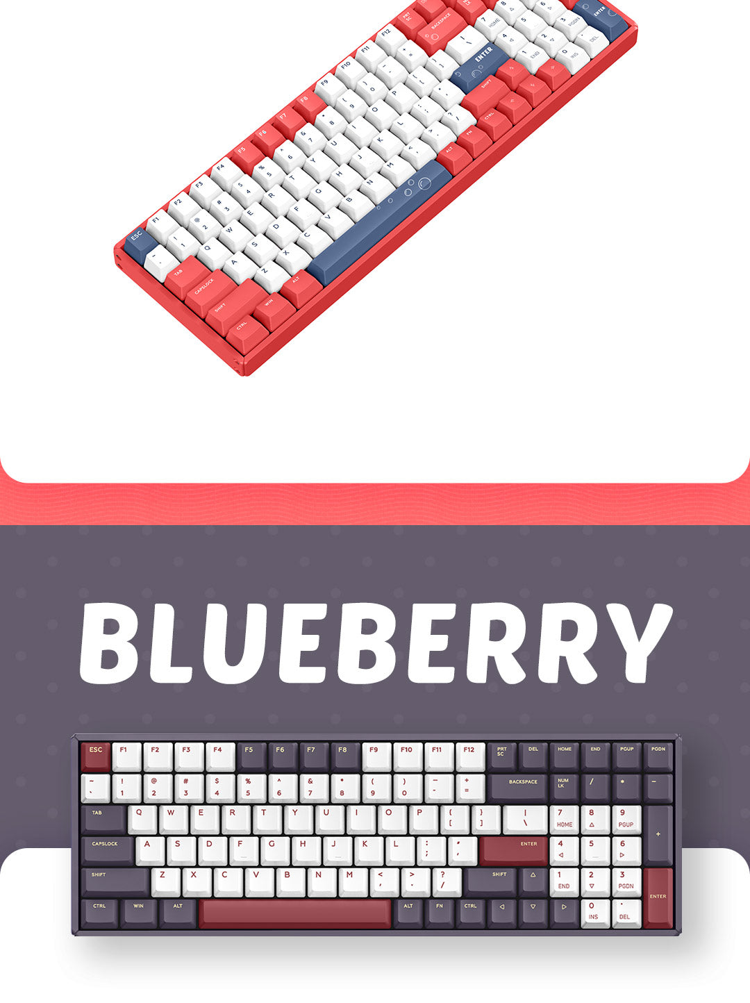 Bàn phím cơ IQUNIX F96 Avocado / Soda Bubbles / Grape Milk / Peach / Blueberry Wireless Mechanical Keyboard (28) F96 Soda Bubble Color Mechanical Keyboard