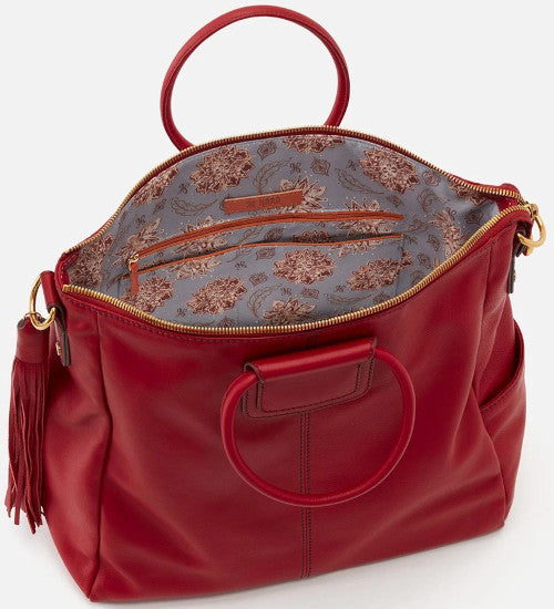 SHEILA Large Satchel- Scarlet