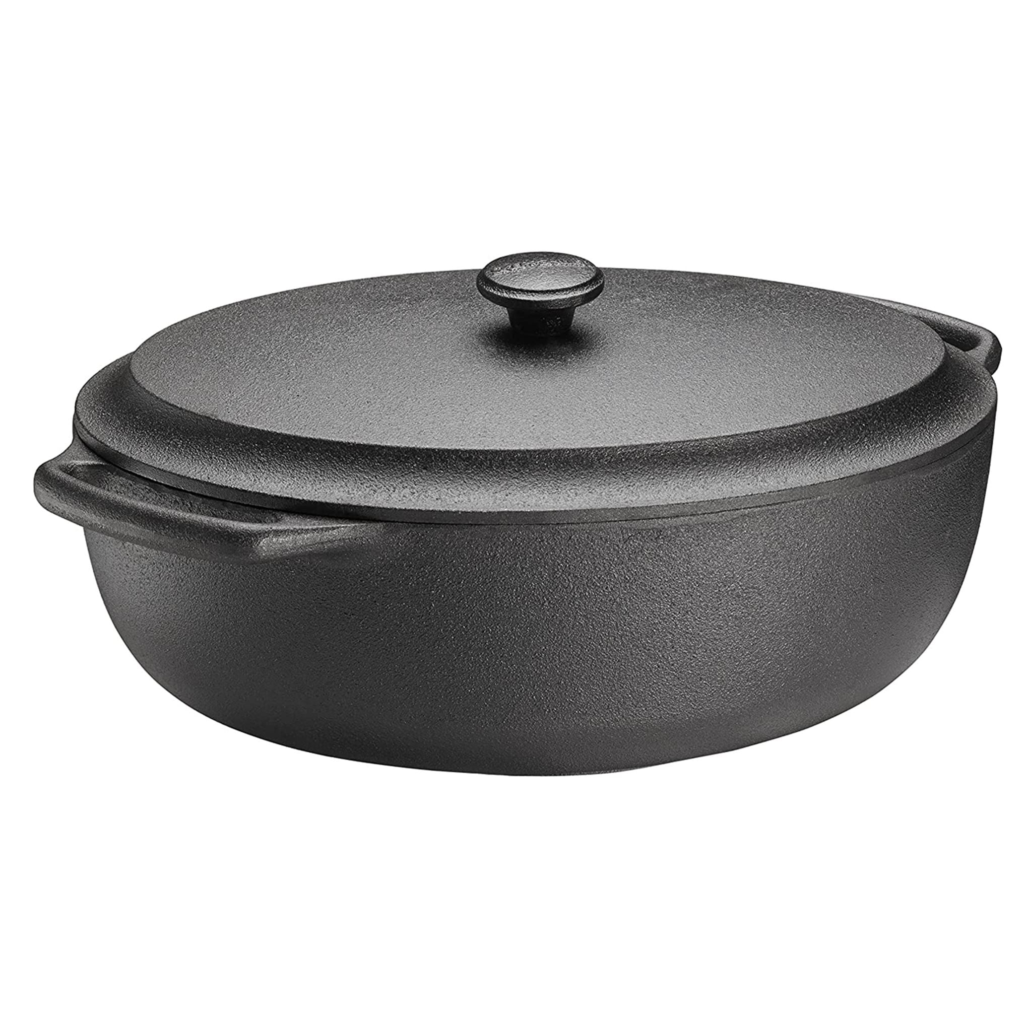 Swedish Cast Iron Oval Casserole with Lid, 6 qt