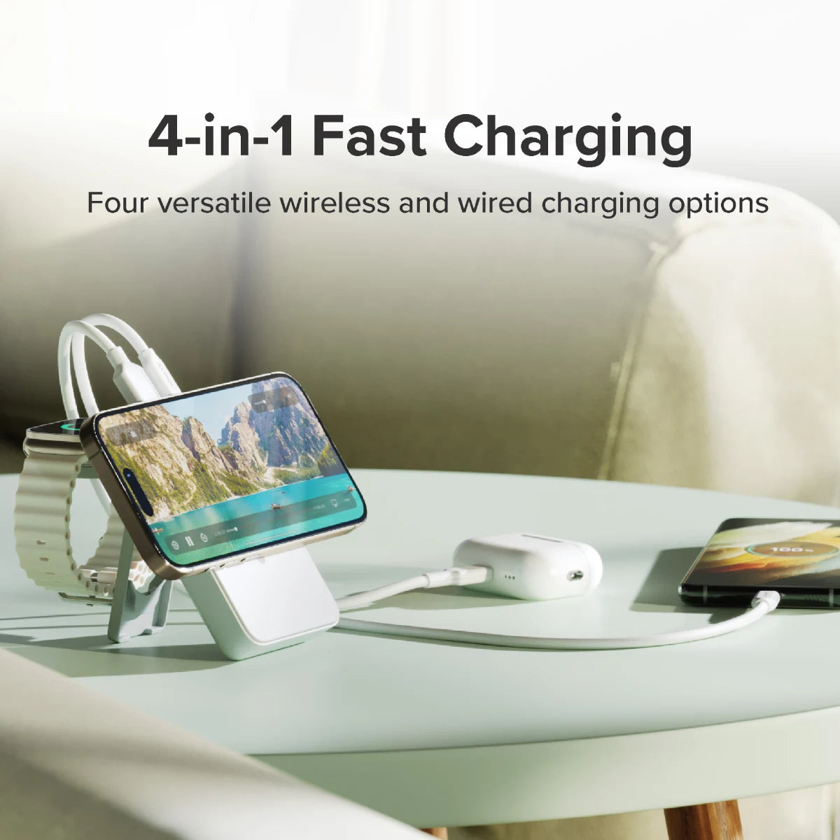 Alogic Lift 4-in-1 MagSafe Compatible Wireless Charging 10000mAh Power Bank