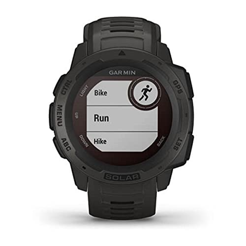 Garmin 010-02293-10 Instinct Solar, Rugged Outdoor Smartwatch with Solar Charging Capabilities, Built-in Sports Apps and Health Monitoring, Graphite