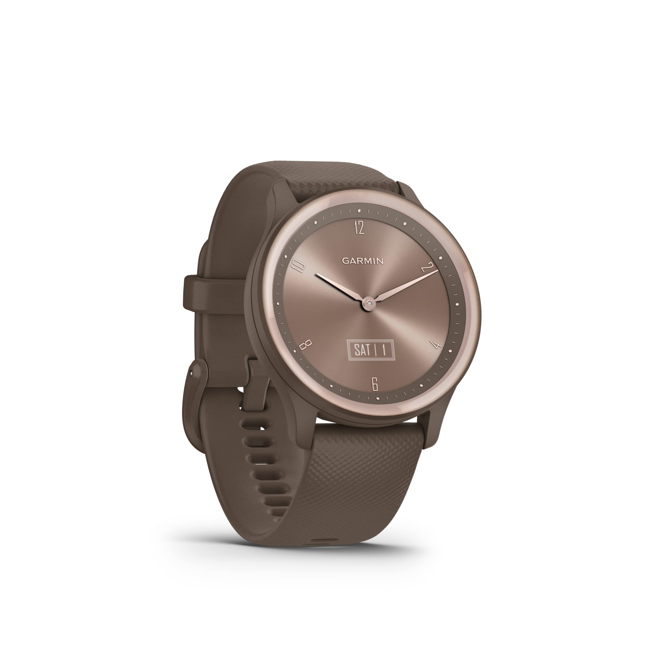 Garmin vivomove Sport, Hybrid Smartwatch, Health and Wellness Features, Touchscreen, Cocoa