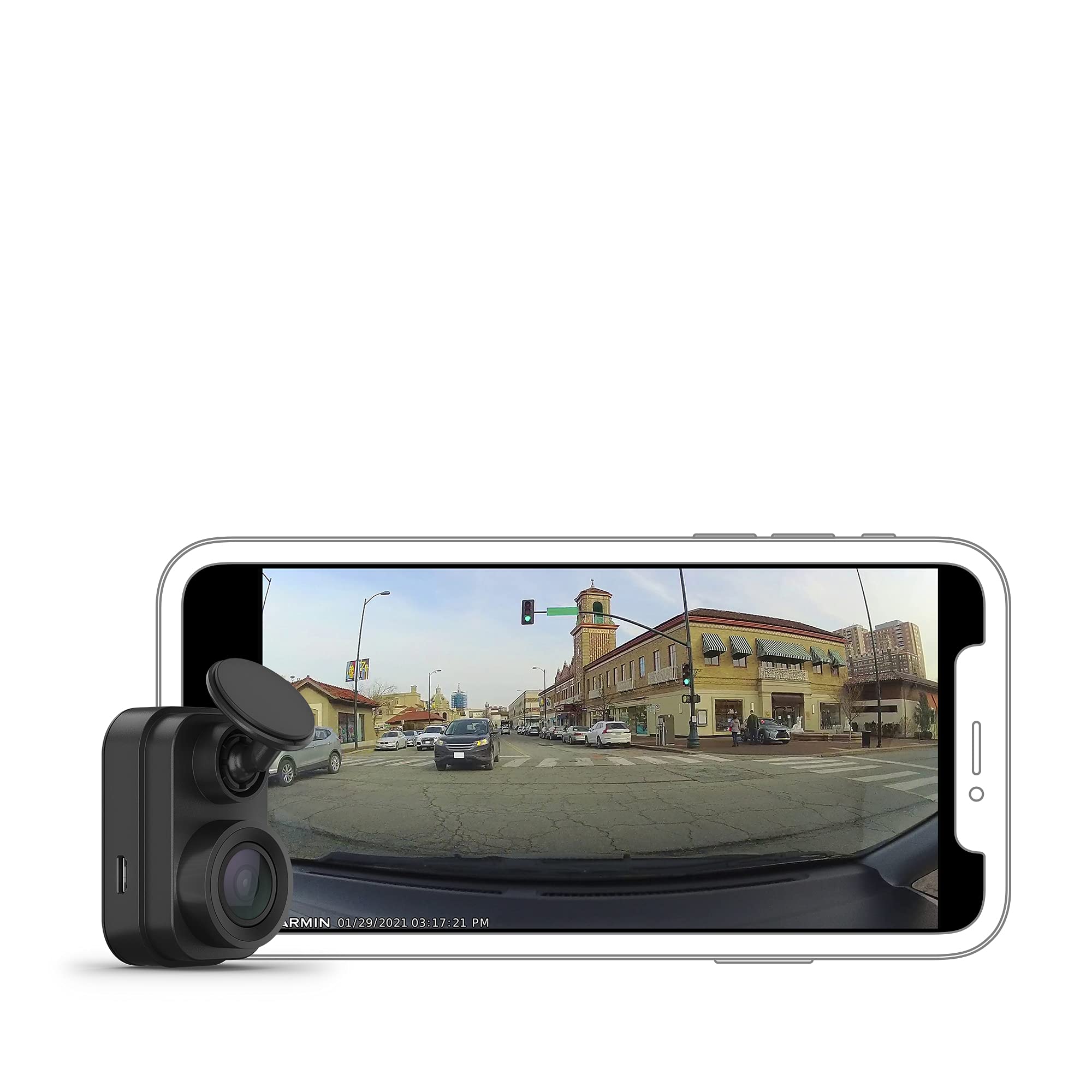 Garmin 010-02504-00 Dash Cam Mini 2, Tiny Size, 1080p and 140-degree FOV, Voice Control, Black