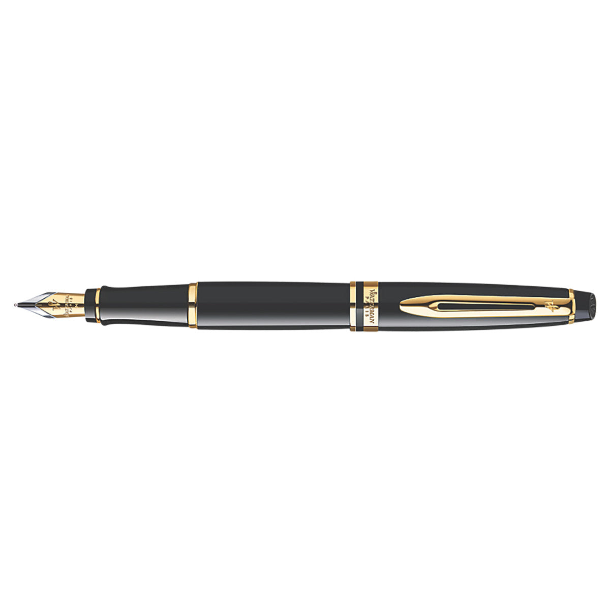 Waterman Expert Black Gold Trim Extra Fine Fountain Pen