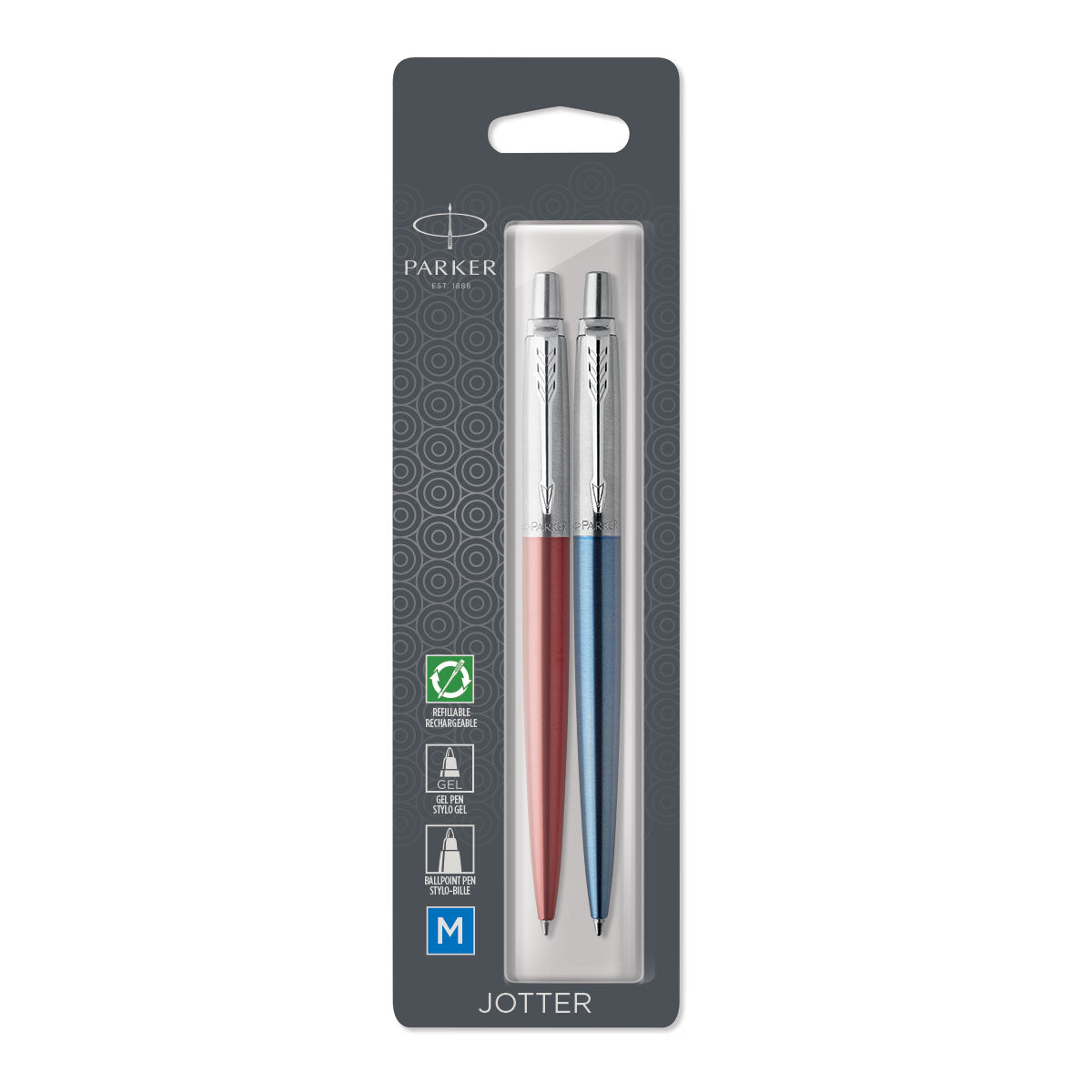 Parker Jotter Gel Pens Royal Blue and Red Gift Set, Blue Ink