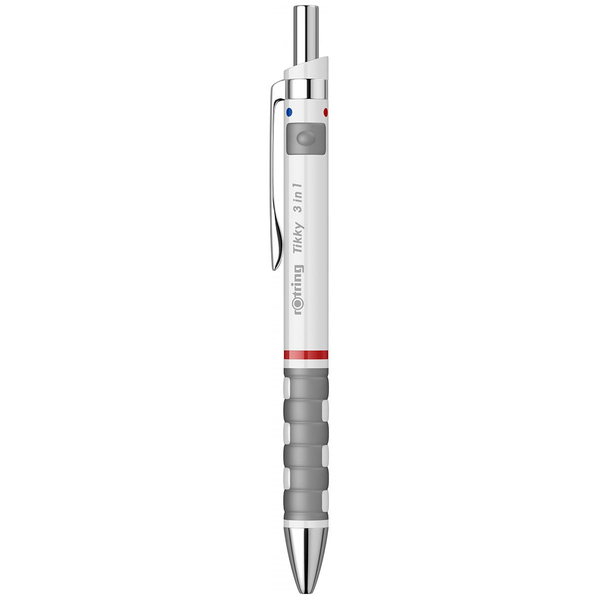 Rotring Tikky 3 in 1 Multi Pen Blue and Red ink and 0.7mm Mechanical Pencil, White Barrel 1904452