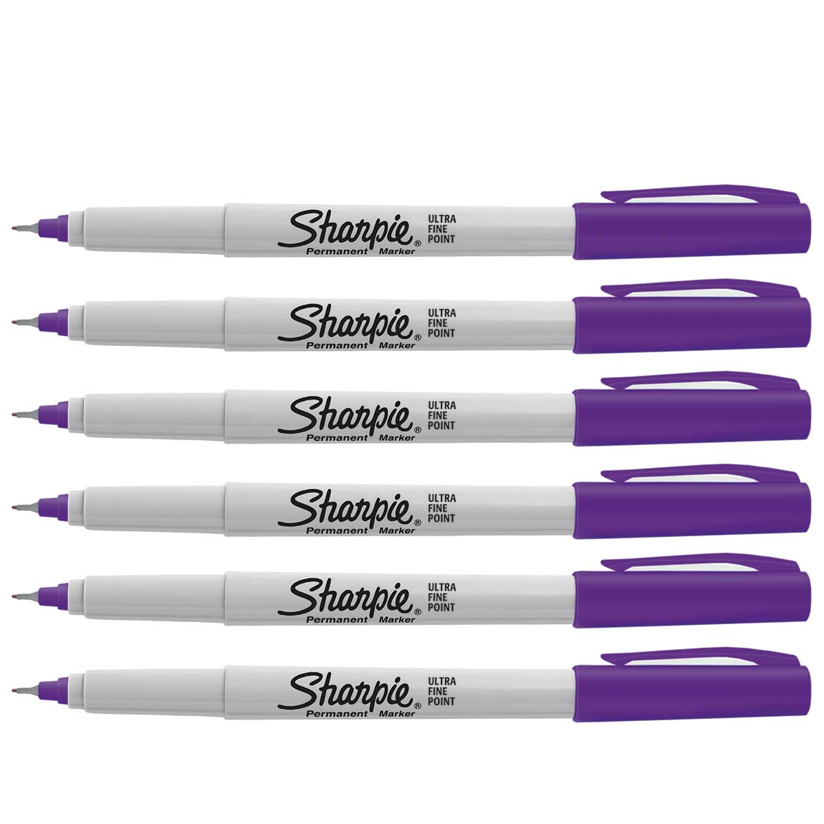 Sharpie Ultra Fine Point Purple Permanent Markers Pack of 6