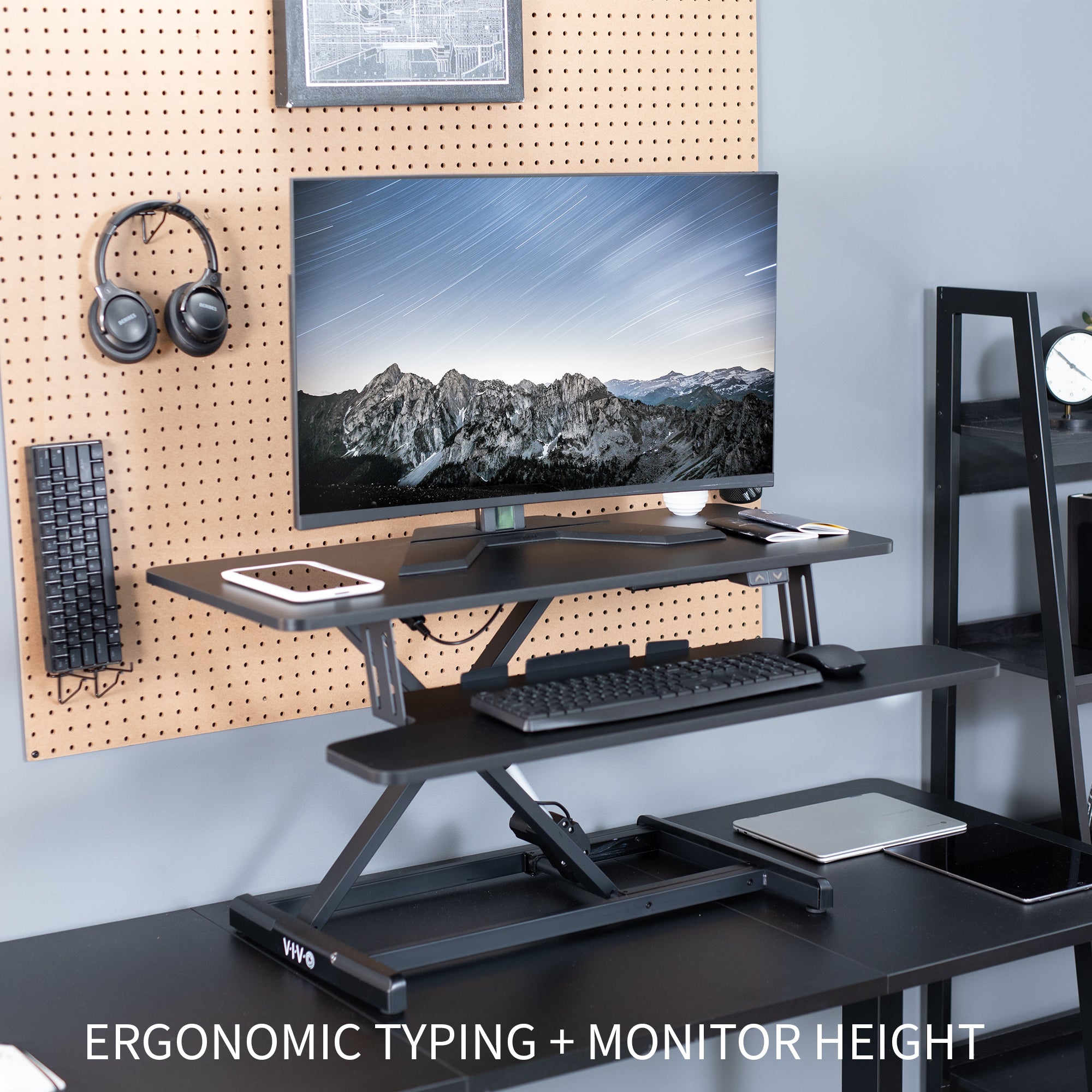 Black Electric Desk Riser