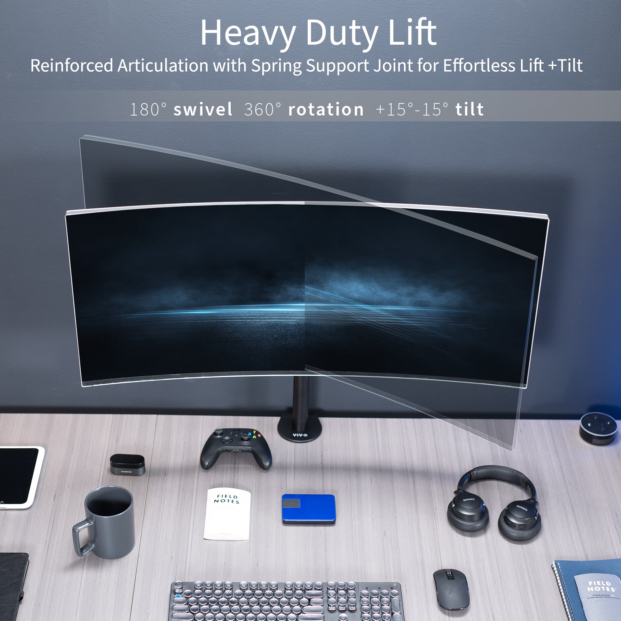 Single Ultrawide Monitor Desk Mount