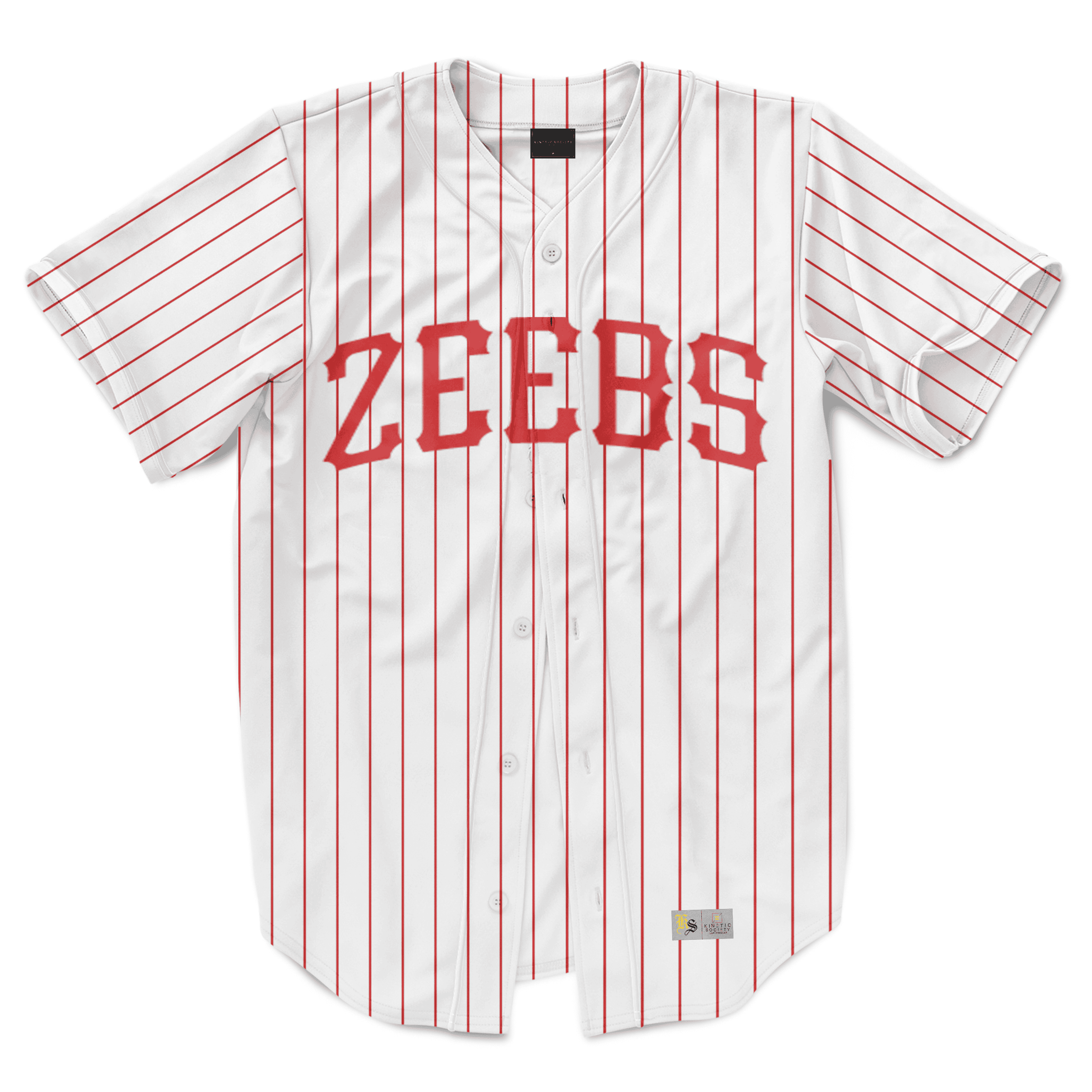 Zeta Beta Tau - Red Pinstripe Baseball Jersey