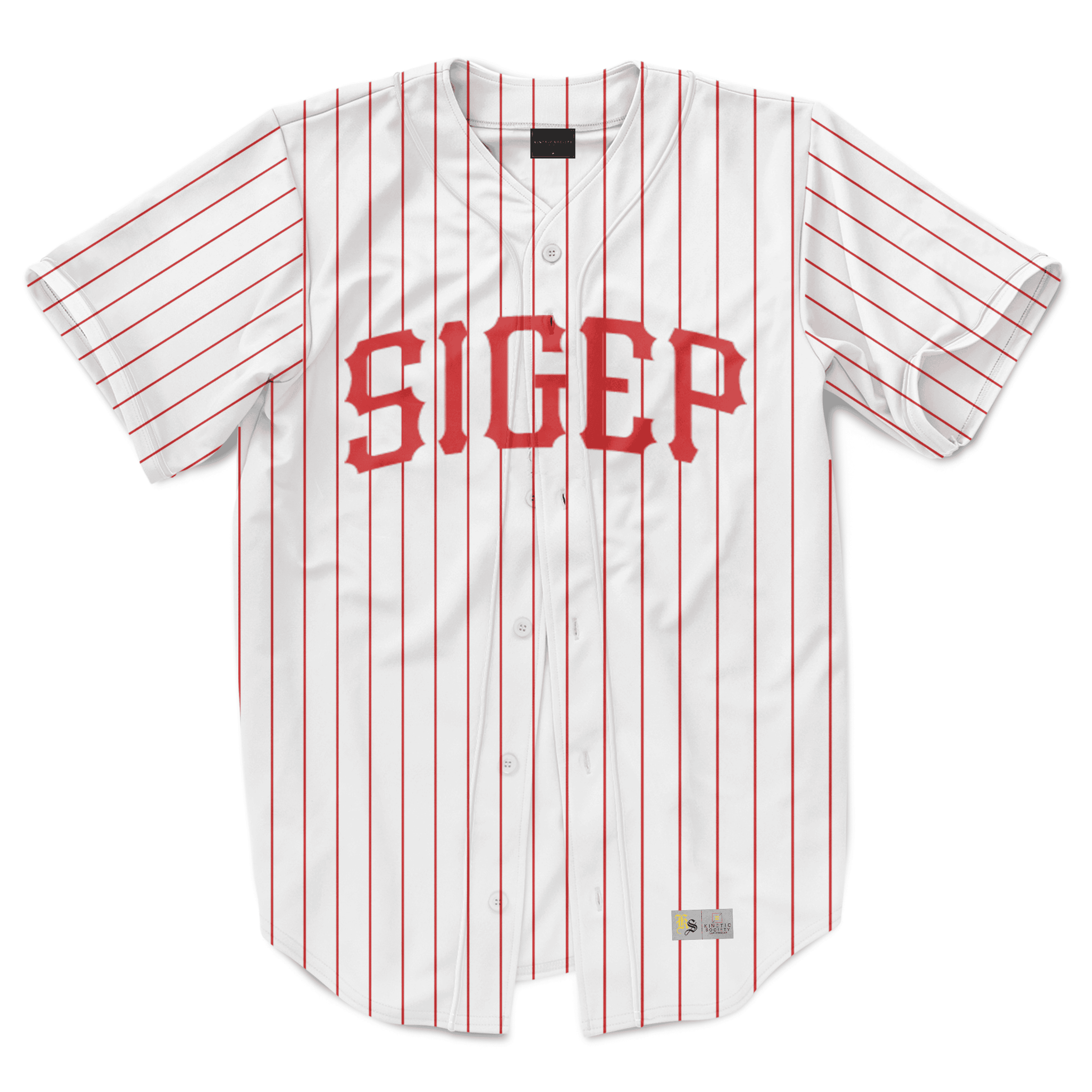 Sigma Phi Epsilon - Red Pinstripe Baseball Jersey