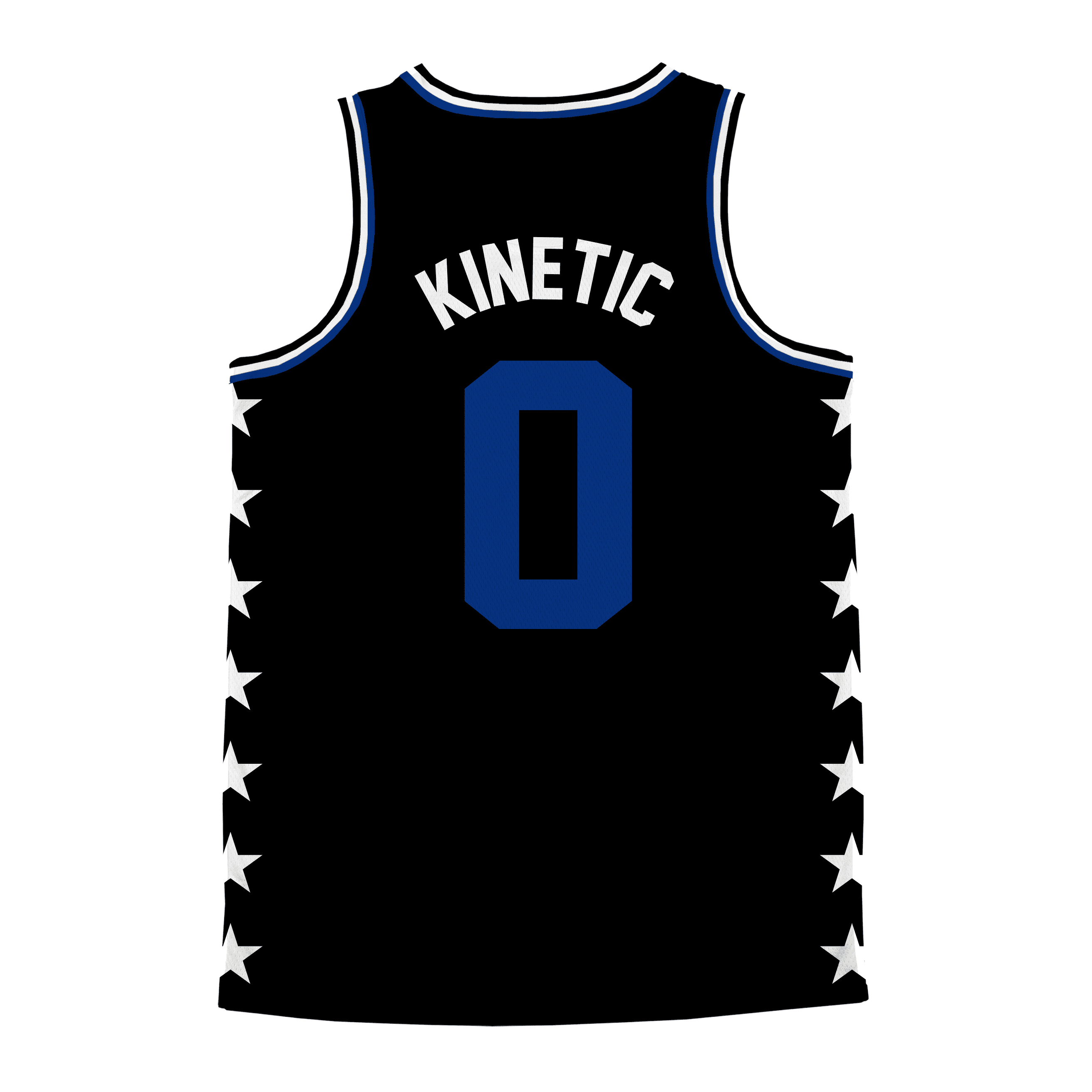 Theta Chi - Black Star Night Mode Basketball Jersey