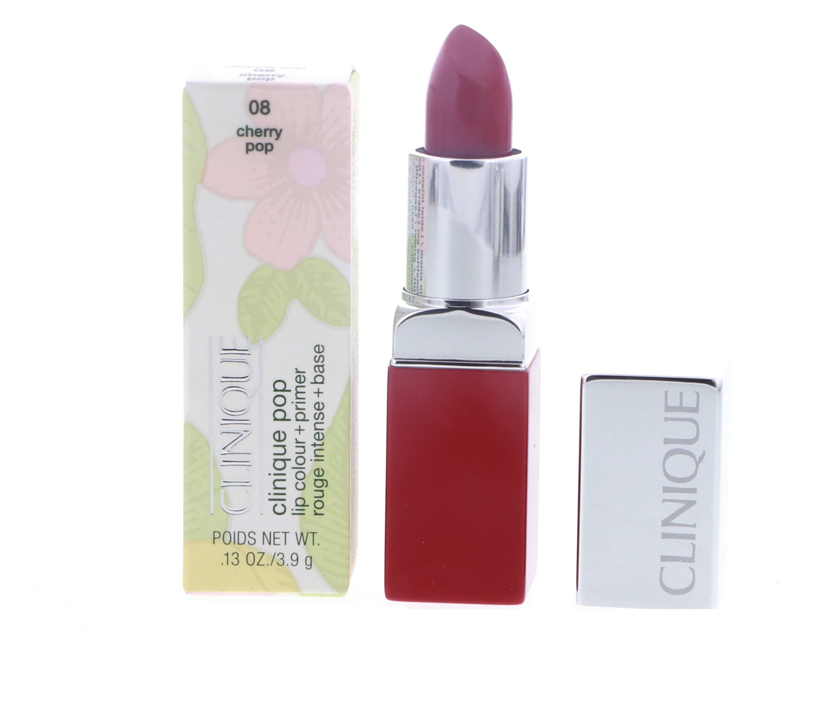 Clinique Pop Lip Colour + Primer, 08 Cherry Pop, 0.13 oz