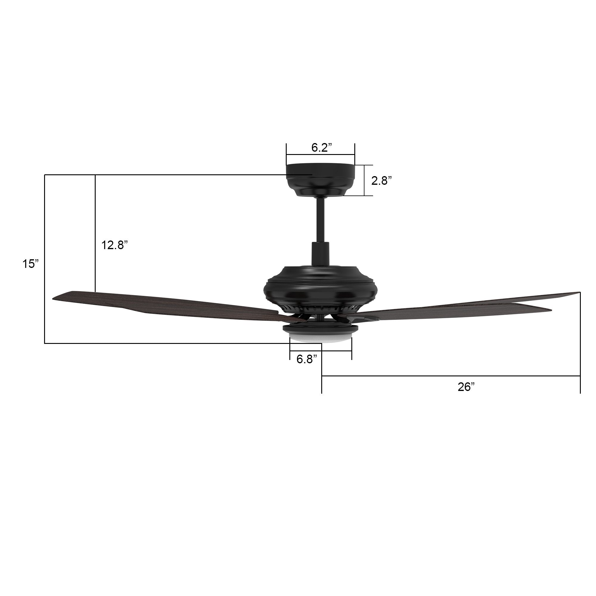 Somerset 52' Best Smart Ceiling Fan with Remote, Light Kit Included, Works with Google Assistant and Amazon Alexa,Siri Shortcut