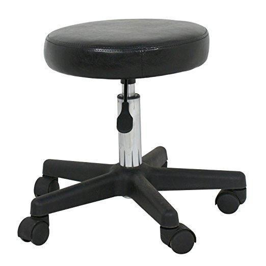 ZENY? Beauty Salon Rolling Stool Tattoo Massage Facial Spa Adjustable Stool Chair (black)