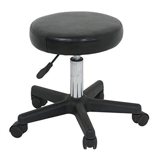 ZENY? Beauty Salon Rolling Stool Tattoo Massage Facial Spa Adjustable Stool Chair (black)