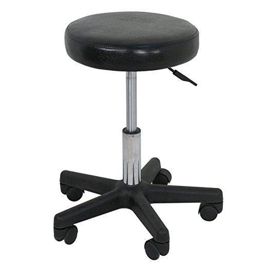 ZENY? Beauty Salon Rolling Stool Tattoo Massage Facial Spa Adjustable Stool Chair (black)