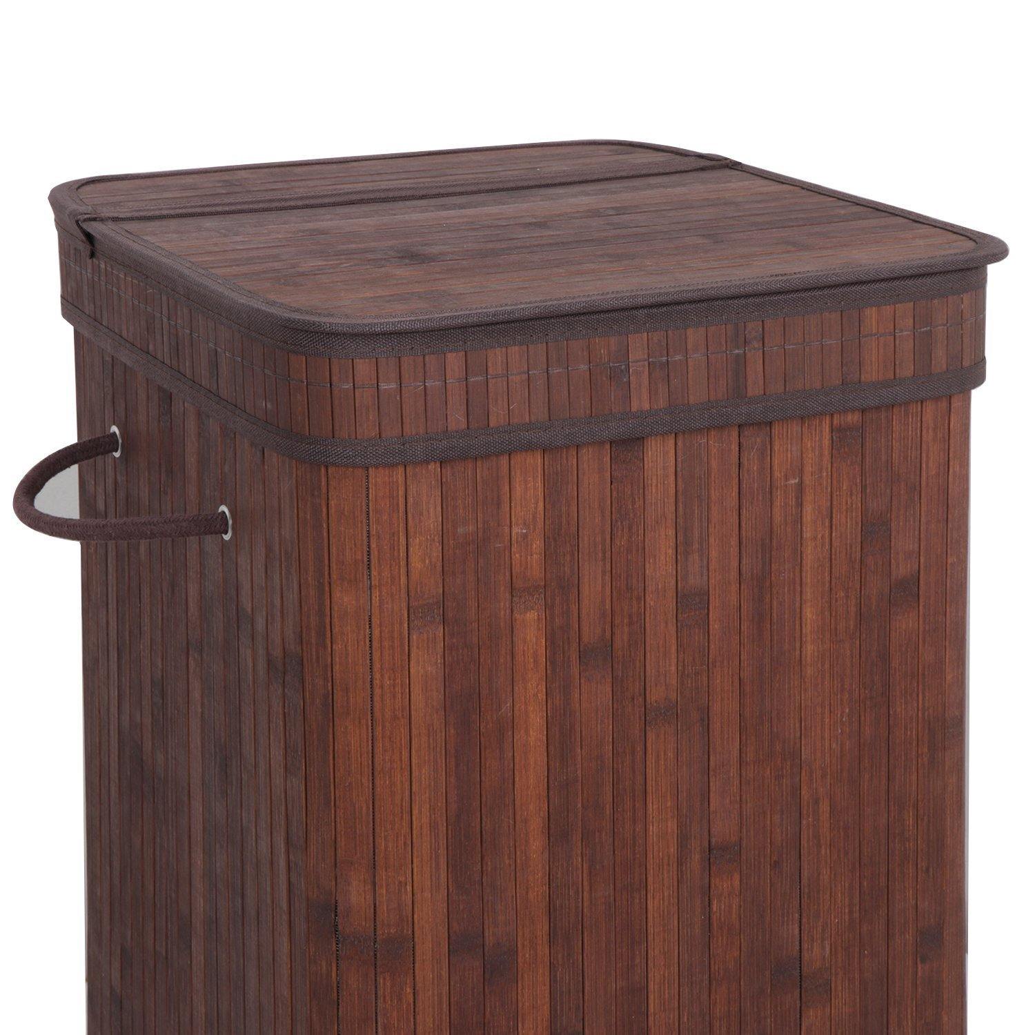 ZENY?  String Handles Square Laundry Hamper Bamboo